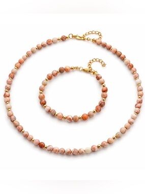 Beaded Necklace and Bracelet Set Summer Vibes